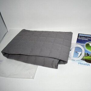 MIUQAOKL Cotton Grounding Anti-Slip Mat 24x36 in w/ 15ft Wire Silver Fiber Gray